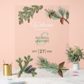 Pine rustique Affiche de bienvenue Mariage (Mariage)