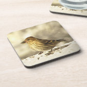 Pine Siskin Drankjes Onderzetter (Linkerzijde)