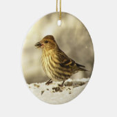 Pine Siskin Keramisch Ornament (Rechts)