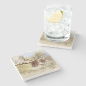 Pine Siskin Onderzetter (Zijkant)