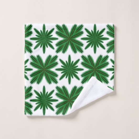 Pine Snowflakes Ensemble de serviettes de bain (Gant de toilette)