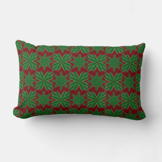 Pine Snowflakes Garnet Lumbar Coussin