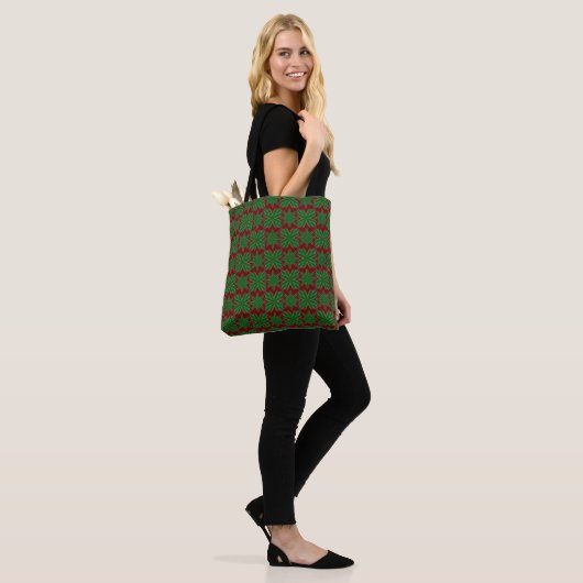 Pine Snowflakes Garnet Schouder Tas (2 maten) (Op model)