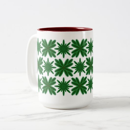 Pine Snowflakes Mug 15oz. (Devant gauche)