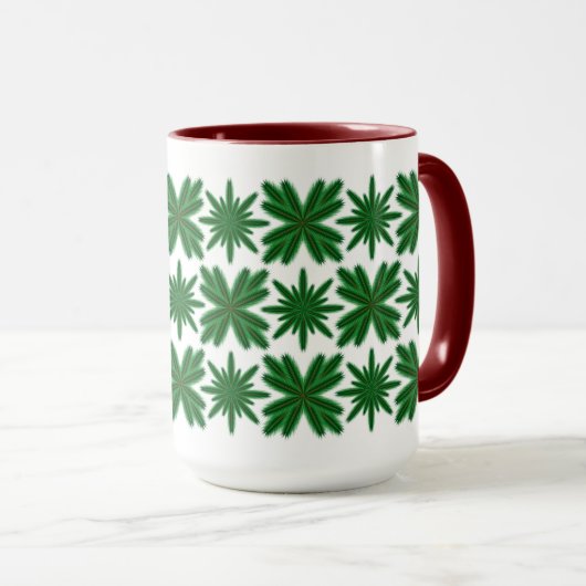 Pine Snowflakes Mug 15oz. (Devant droit)