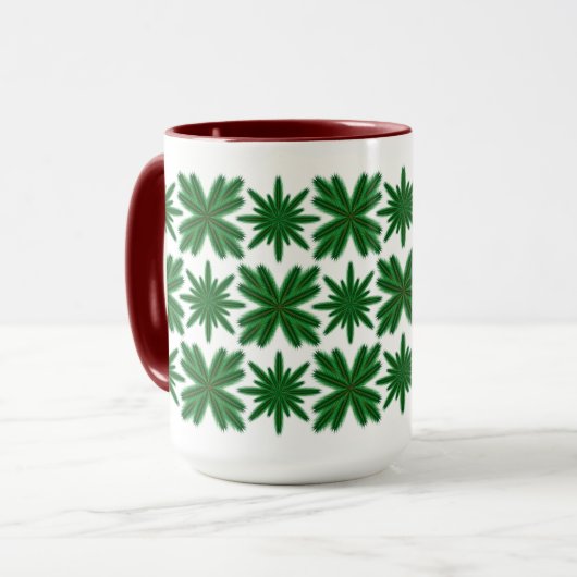 Pine Snowflakes Mug 15oz. (Devant gauche)