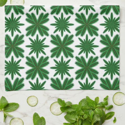 Pine Snowflakes Serviette de cuisine (Plié)