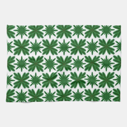 Pine Snowflakes Serviette de cuisine (Horizontal)