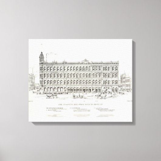 Pine South side Davis en Front Canvas Afdruk (Voorkant)