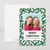 Pine Sprigs - Carte de Noël 3x5 Joyeux Noël (Devant / Derrière)
