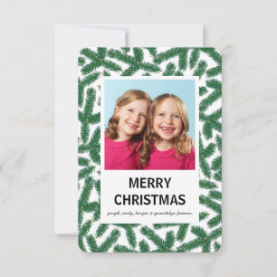 Pine Sprigs - Carte de Noël 3x5 Joyeux Noël