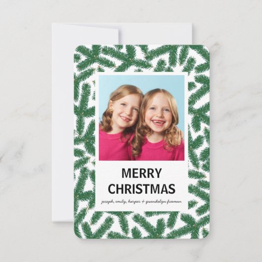 Pine Sprigs - Carte de Noël 3x5 Joyeux Noël (Devant)
