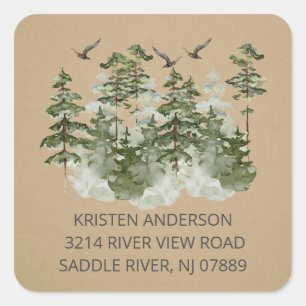 Pine Spruce Trees   Nieuwe sticker van label voor 