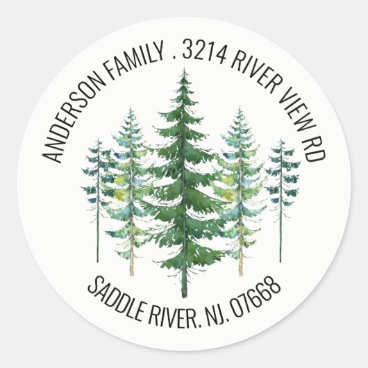 Pine Spruce Trees | Nieuwe sticker van label voor  (Voorkant)