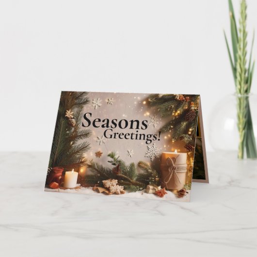 Pine Tree 5 Afbeelding Vakantie Kaart (Voorkant)