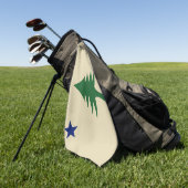 Pine tree and star 1901 flag of Maine State Golfhanddoek (Groen)