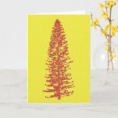 Pine Tree Art Note Kaart (Gele Bloem)