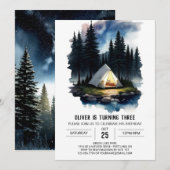 Pine Tree avontuur wacht op verjaardag Kaart (Voorkant / Achterkant)