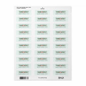 Pine Tree Border Christmas Retour Adres Groen Etiket (Full Sheet)
