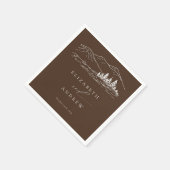 Pine Tree Bos Rustieke Bergen Bruiloft Servet (Hoek)