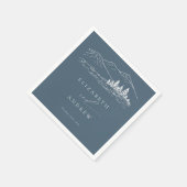 Pine Tree Bos Rustieke Bergen Bruiloft Servet (Hoek)