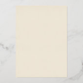 Pine Tree Branch Cream Mariage Foil Invitation (Verso)