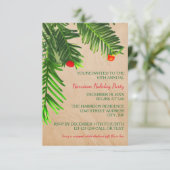 Pine Tree Branch - Invitation de fête de Noël 3x5 (Debout devant)