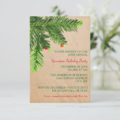 Pine Tree Branch - Invitation de fête de Noël 3x5 (Debout devant)