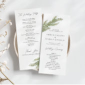 Pine Tree Branch Programme de mariage hivernal