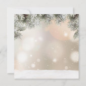 Pine Tree Branches,Balls,Gold Christmas Invitation (Dos)