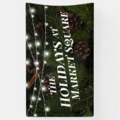 Pine Tree Branches Holiday Photo Banner (Verticaal)