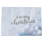 Pine Tree Branches, sneeuw Groot Cadeauzakje (Voorkant)