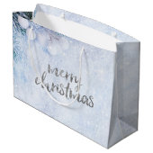 Pine Tree Branches, sneeuw Groot Cadeauzakje (Achterkant Gekanteld)