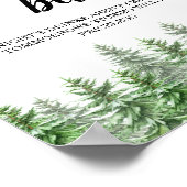 Pine Tree Calligrafie Cash Bar Poster (Hoek)