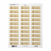 Pine Tree Cats, Gold Glittery Bokeh Etiket (Full Sheet)