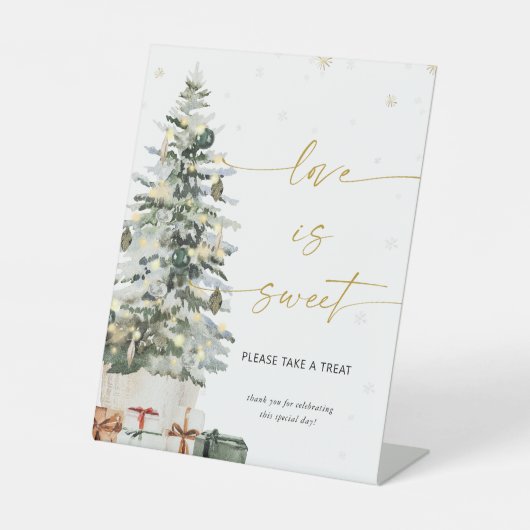 Pine Tree Christmas L'amour est doux signe (Recto)