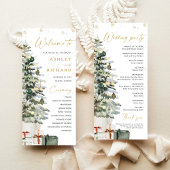 Pine Tree Christmas Wedding Programma