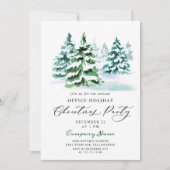 Pine Tree Corporate Kerstfeestdag Kaart (Voorkant)