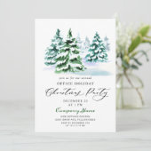 Pine Tree Corporate Kerstfeestdag Kaart (Staand voorkant)