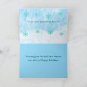 Pine Tree, Deer, Corporate Holiday Groet Kaart (Binnen)