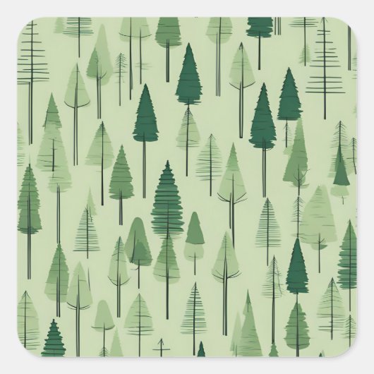 Pine Tree Design Stickers (Voorkant)