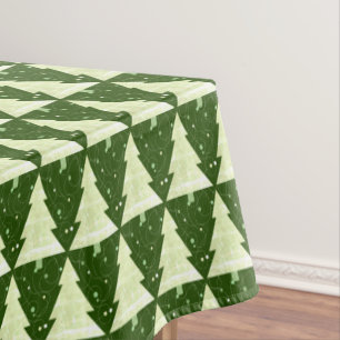 Pine Tree Dot Groen Gestileerde Kerstmis Tafelkleed