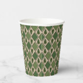 Pine Tree en Harlequin Paper Cups Papieren Bekers (Rechts)