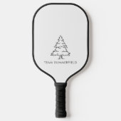 Pine Tree Familie Naam Pset Rustic Pickleball Paddle (Voorkant)