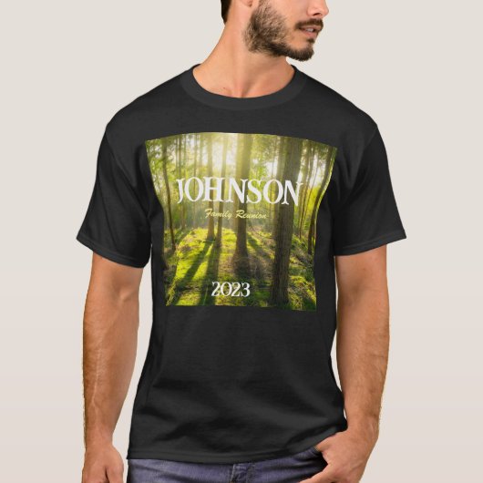 Pine Tree Family Reunion T-shirt - T-shirt aanpass (Voorkant)