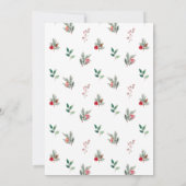 Pine Tree Festive Noël invitation (Dos)