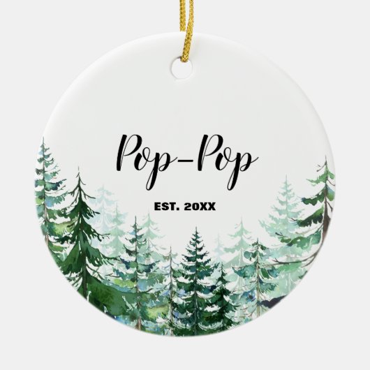 Pine Tree First Kerstmis als grootouder Keramisch Ornament (Voorkant)