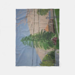 Pine Tree Fleece Blanket, Small Deken