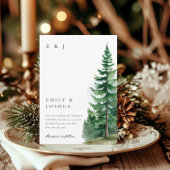 Pine Tree Forest bruiloft Kaart