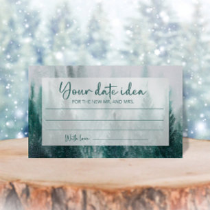 Pine Tree Forest Date nachtelijke ideeën. Datumpot Informatiekaartje